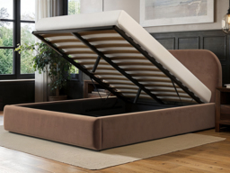 Flair Alba Chocolate Velvet Ottoman Bed -Kingsize - thumbnail 2