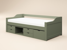 Flair Blair Low Sleeper Bed with Storage Green - thumbnail 2