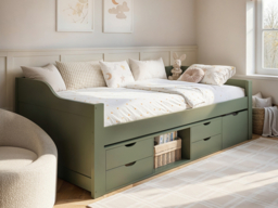 Flair Blair Low Sleeper Bed with Storage Green - thumbnail 4