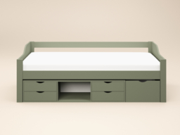 Flair Blair Low Sleeper Bed with Storage Green - thumbnail 5