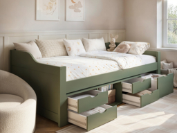 Flair Blair Low Sleeper Bed with Storage Green - thumbnail 3
