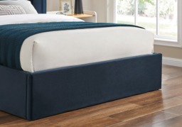 Limelight Polaris Recycle Fabric Ottoman Bed Frame-Double-Navy Blue - thumbnail 5