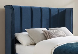 Limelight Polaris Recycle Fabric Ottoman Bed Frame-Double-Navy Blue - thumbnail 4
