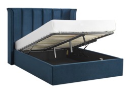 Limelight Polaris Recycle Fabric Ottoman Bed Frame-Double-Navy Blue - thumbnail 7