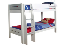 Kids Avenue Urban Single Wooden Bunk Bed with Stairs White & Grey - thumbnail 4