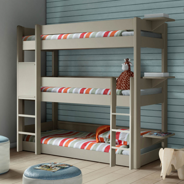 Mathy By Bols Dominique Triple Bunk Bed with Shelves - image 1