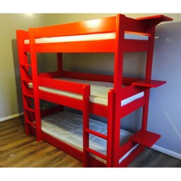 Mathy By Bols Dominique Triple Bunk Bed with Shelves - thumbnail 7