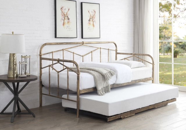 Flintshire Furniture Axton Antique Bronze Metal Day Bed - image 1