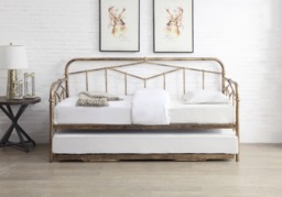Flintshire Furniture Axton Antique Bronze Metal Day Bed - thumbnail 3