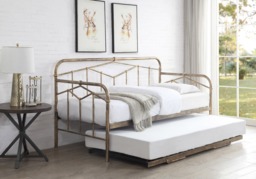 Flintshire Furniture Axton Antique Bronze Metal Day Bed - thumbnail 1