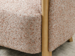 Kyoto Jules Tub Accent Chair with Curved Back Natural Speckled Terracotta - thumbnail 5