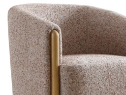 Kyoto Jules Tub Accent Chair with Curved Back Natural Speckled Terracotta - thumbnail 4
