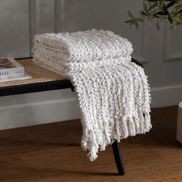 HÖEM Arvo 130 x 180cm Boucle Yarn Throw Feather-Natural - thumbnail 1