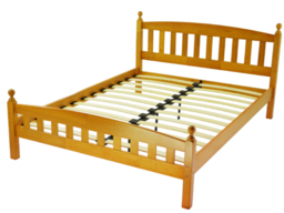 Wholesale Beds Florence Wooden Bed Frame Rubberwood Double White - thumbnail 6