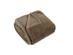 Furn Kallu Faux Fur Throw-Mocha-150cm x 200cm - thumbnail 2