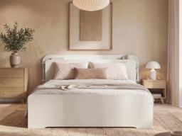 Noomi Evie Storage Bed with Headboard White Double - thumbnail 2