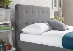 GFW Ashbourne Grey Fabric Bed Frame-Double - thumbnail 5