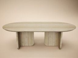 SOLACE+CO Aven Sintered Stone Effect Oval Coffee Table - thumbnail 2