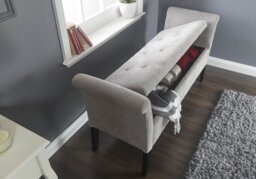 GFW Balmoral Upholstered Window Seat-Grey - thumbnail 2