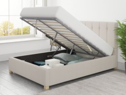 Aspire Hepburn Ottoman Bed Eire Linen Off-White - Kingsize - thumbnail 3