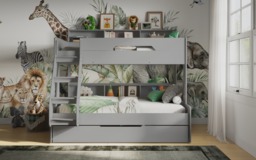 Flair Interstellar Triple Bunk Bed with Storage Grey - thumbnail 4