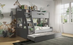 Flair Interstellar Triple Bunk Bed with Storage Grey - thumbnail 6