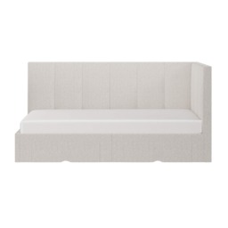 Flair Harley Boucle Corner Bed Frame with Storage Drawers Beige - thumbnail 6