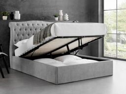 Limelight Rosa Ottoman Fabric Bed -Single-Grey - thumbnail 2