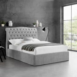 Limelight Rosa Ottoman Fabric Bed -Single-Grey - thumbnail 1