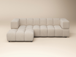 SOLACE+CO Jenson 4 Seater Cloud Bubble Sofa with Footstool Beige - thumbnail 3