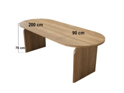 "SOLACE+CO Varm Oak Extendable Table & Aiko Green Chairs Dining Set 6 Chairs " - thumbnail 7