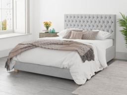 Aspire Monroe Ottoman Bed Kimiyo Linen Silver - Kingsize - thumbnail 2