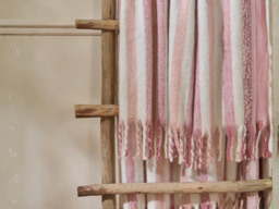Wylder Beechwood Woven Stripe Throw -Camelia - thumbnail 2