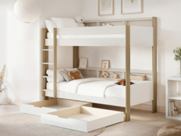 Noomi Bodie Solid Wood Storage Bunk Bed White & Oak (FSC-Certified) - thumbnail 7