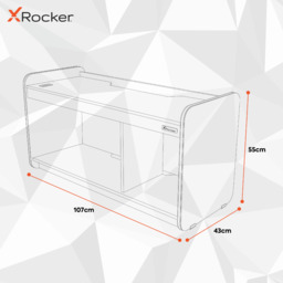 X Rocker Electra TV Media Cabinet - LED Lighting - Black - thumbnail 6