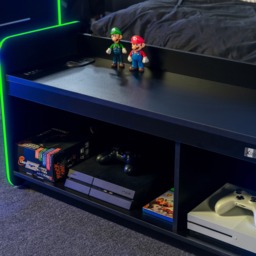 X Rocker Electra TV Media Cabinet - LED Lighting - Black - thumbnail 4
