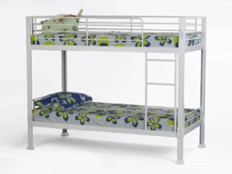 Wholesale Beds No Bolt Metal Bunk Bed-White-Single - thumbnail 5