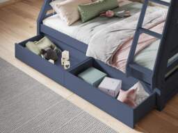 Flair Ollie Triple Bunk Bed with Drawers Navy - thumbnail 5