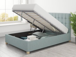 Aspire Sinatra Ottoman Bed Malham Weave Sky Blue - Small Double - thumbnail 2