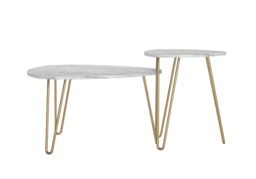 Novagratz Athena Nesting Tables Marble -White - thumbnail 2