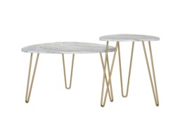 Novagratz Athena Nesting Tables Marble -White - thumbnail 3