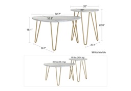 Novagratz Athena Nesting Tables Marble -White - thumbnail 7