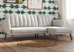 Dorel Brittany Sectional Sofa Bed-Dark Grey - thumbnail 2