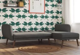 Dorel Brittany Sectional Sofa Bed-Dark Grey - thumbnail 5