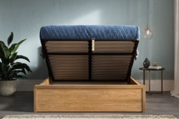 Emporia Beds Modena Oak Ottoman Bed Frame with Gas Lift Storage - King Size - thumbnail 3