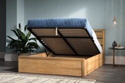 Emporia Beds Modena Oak Ottoman Bed Frame with Gas Lift Storage - King Size - thumbnail 2