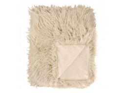 Furn Rowan 130 x 175cm Faux Fur Throw Polyester-Natural - thumbnail 4