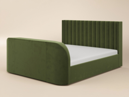 Flair Fallon TV Side Lift Ottoman Bed Green Velvet Double - thumbnail 5