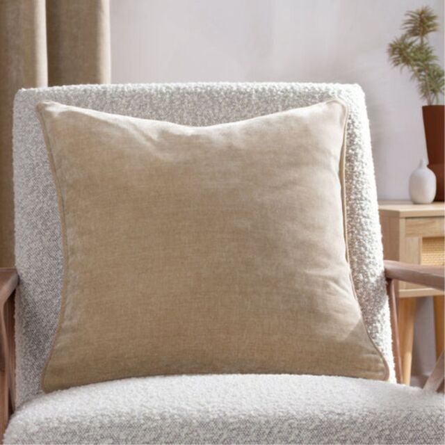 Yard Heavy Chenille 50 x 50cm Feather Cushion -Natural - image 1