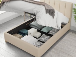 Aspire Hepburn Ottoman Bed Malham Weave Cream - Kingsize - thumbnail 4